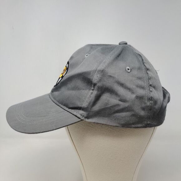 Unbranded Men's Strapback Hat Gray Adjustable 100% Cotton Embroidered P Logo - Picture 3 of 7